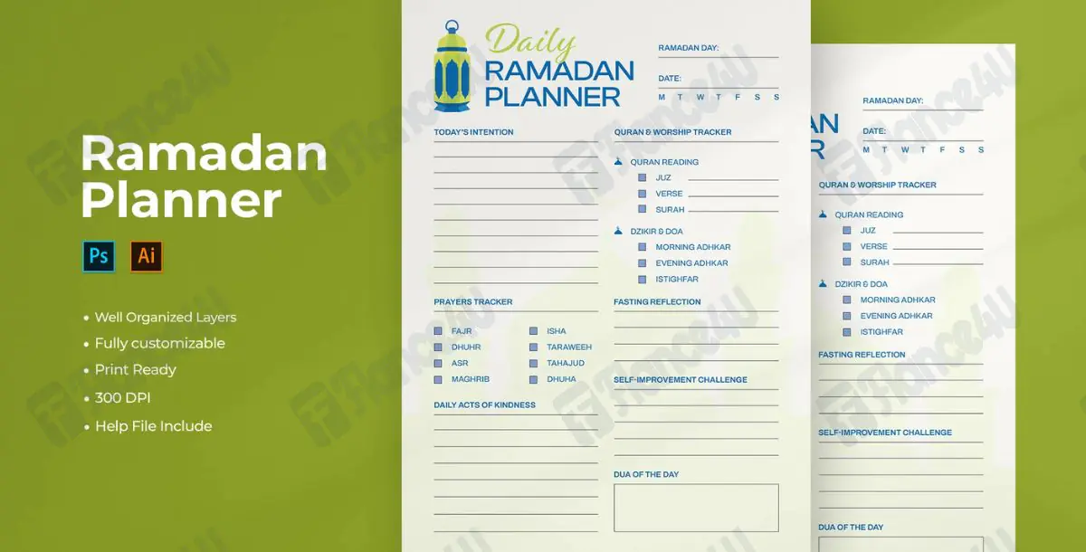 Daily & Weekly Ramadan Planner