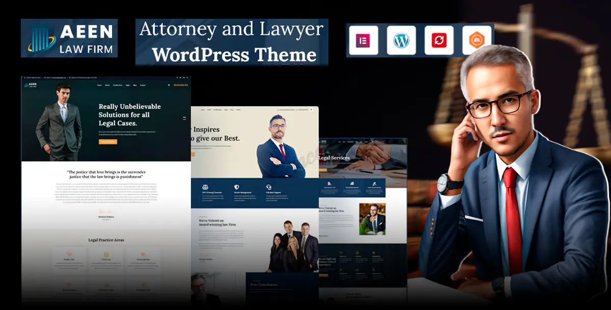 Aeen – Attorney and Lawyer WordPress Theme