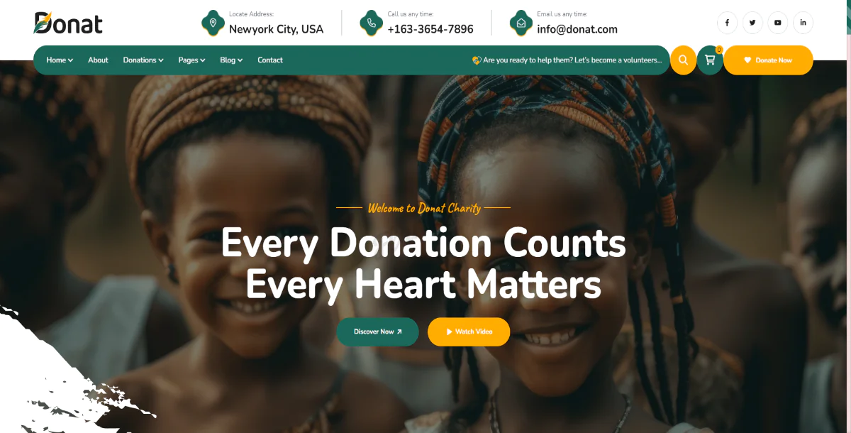 Donat - Charity & Fundraising WordPress Theme