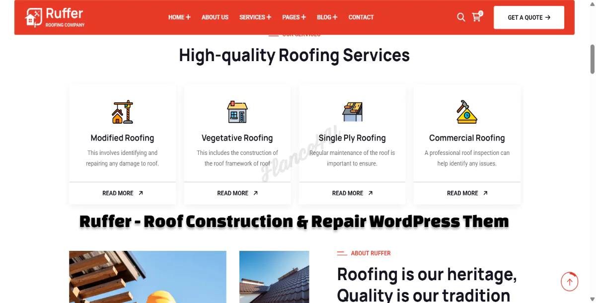 Ruffer - Roof Construction & Repair WordPress Them