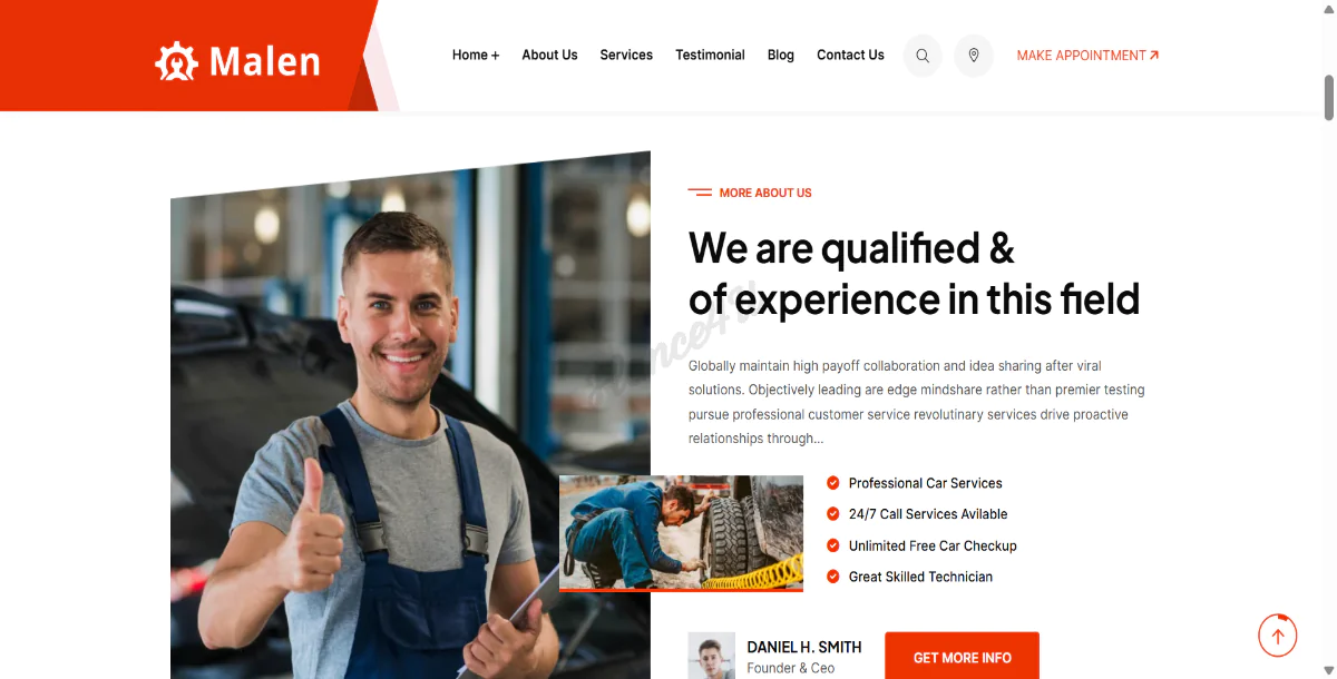 Malen - Car Service & Repair WordPress Theme