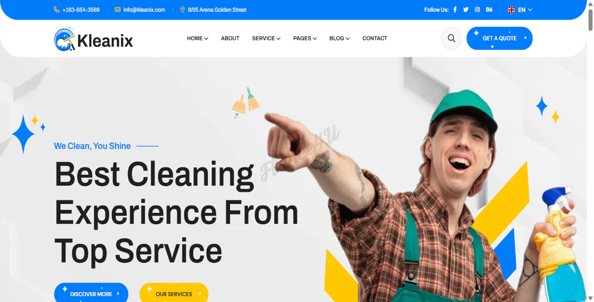 Kleanix - Cleaning Service WordPress Theme