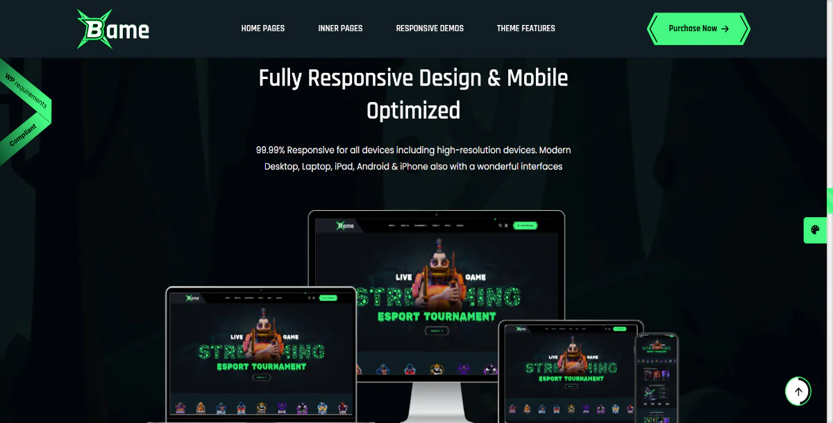 Bame - eSports and Gaming WordPress Theme