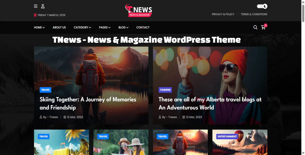 TNews - News & Magazine WordPress Theme